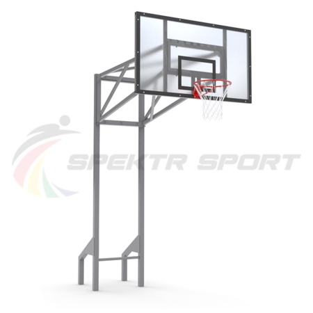 Купить Стойка баскетбольная уличная усиленная со щитом из оргстекла, кольцом и сеткой SP D 413 в Славгороде 