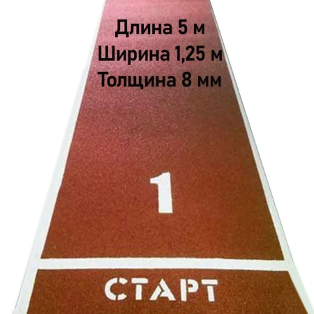 Купить Дорожка для разбега 5 м х 1,25 м. Толщина 8 мм в Славгороде 